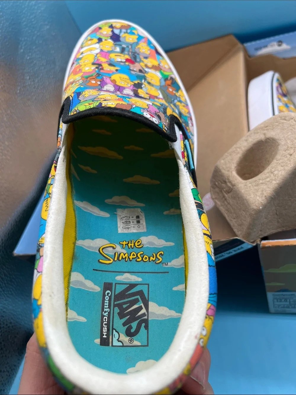 Rare Vans The Simpsons Slip-On Shoes Men’s 12 Comfycush used once